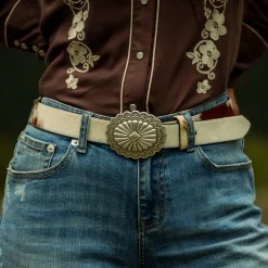 Hair-On-Hide Southwestern Buckle Belt