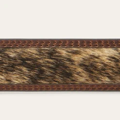 Hair-on-Hide Tooled Tab Belt