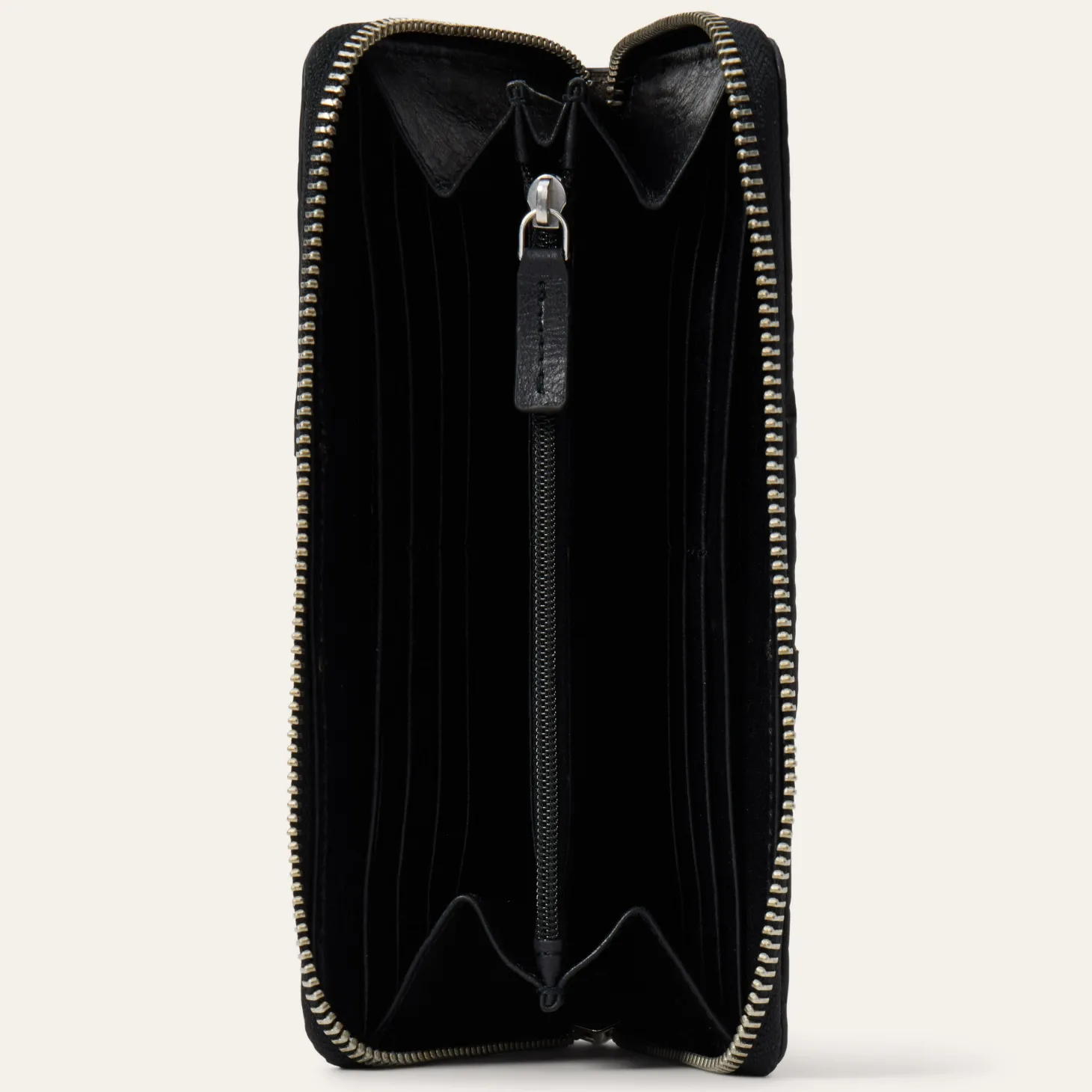 Hair-On-Hide Tooled Zip Wallet