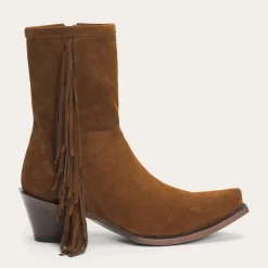 Halle Suede Fringe Side Zip Boot