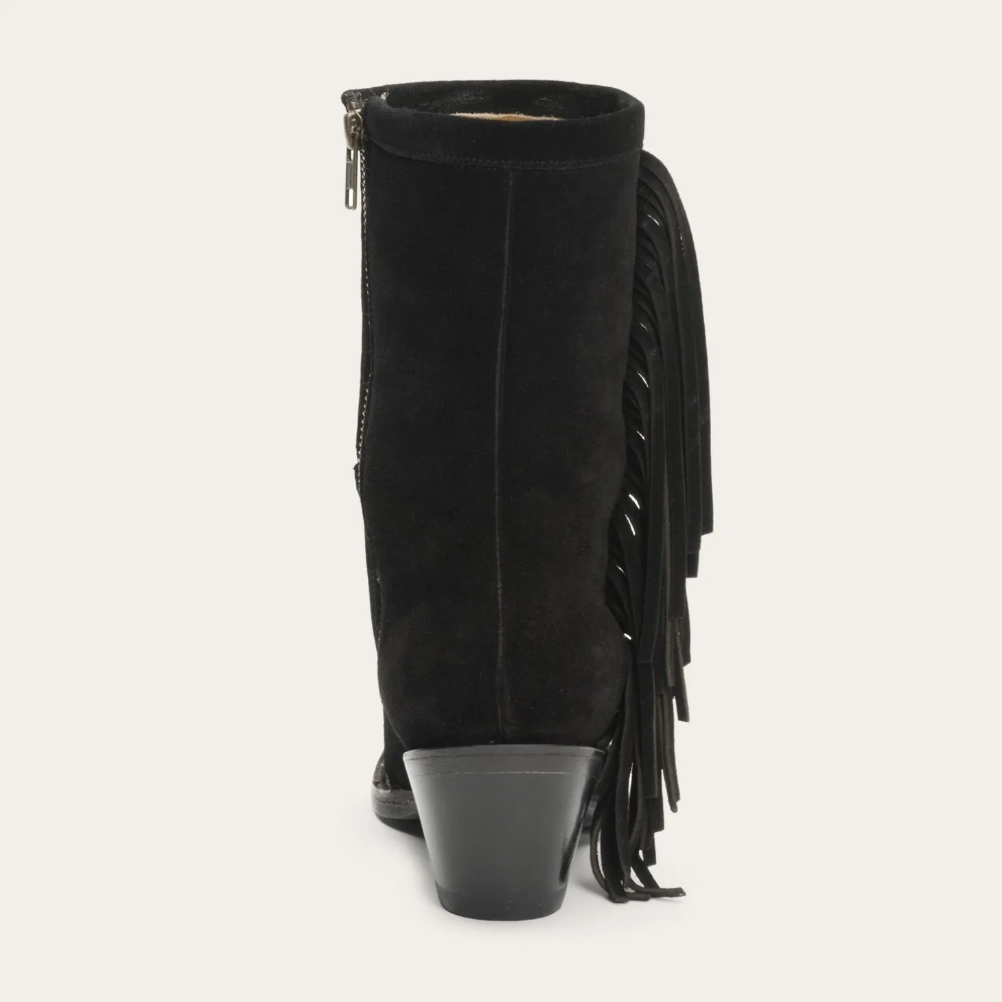 Halle Suede Fringe Side Zip Boot