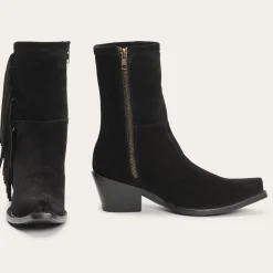 Halle Suede Fringe Side Zip Boot