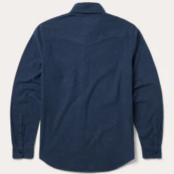 Heathered Flannel Button-Down Shirt