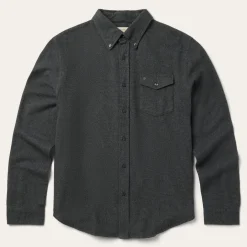 Heathered Flannel Button-Down Shirt