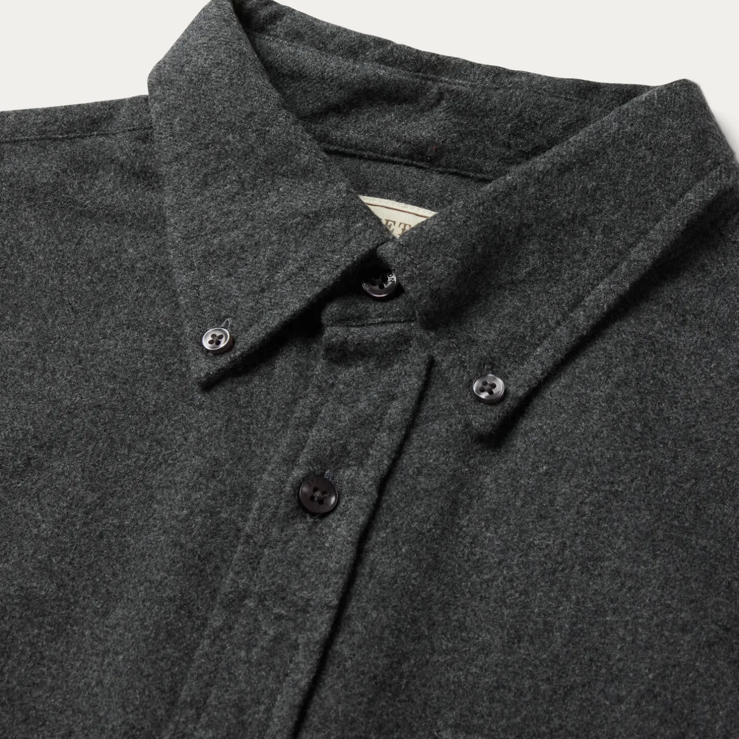 Heathered Flannel Button-Down Shirt