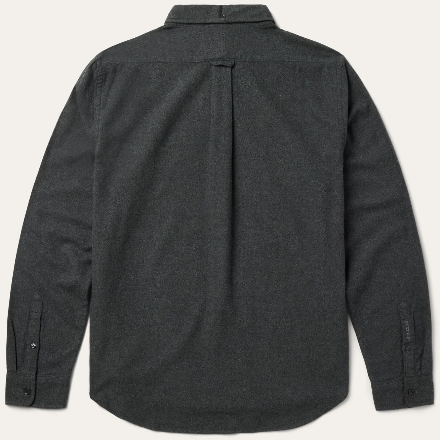 Heathered Flannel Button-Down Shirt