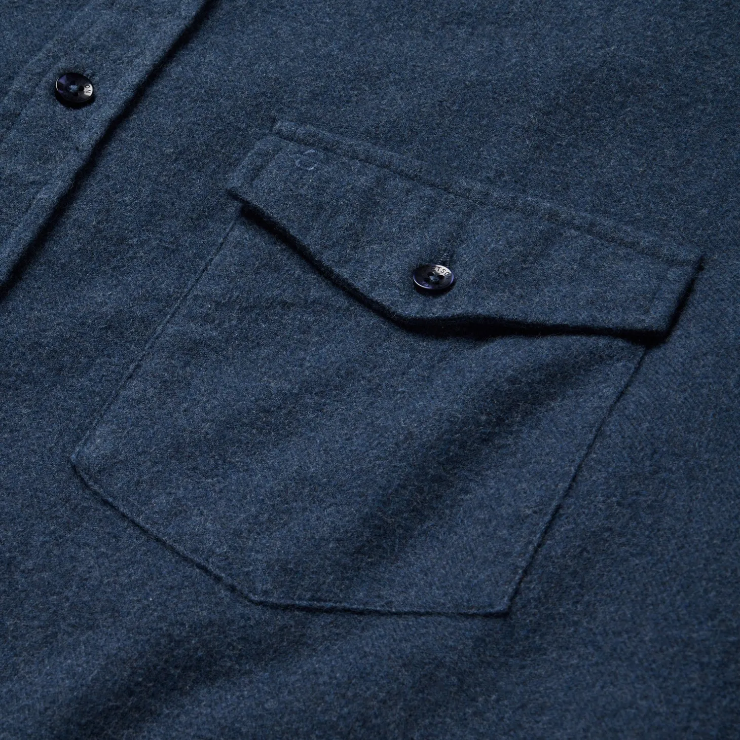 Heathered Flannel Button-Down Shirt