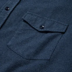 Heathered Flannel Button-Down Shirt