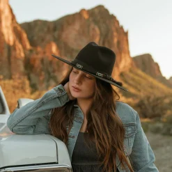 Helix Flat Brim Western Hat