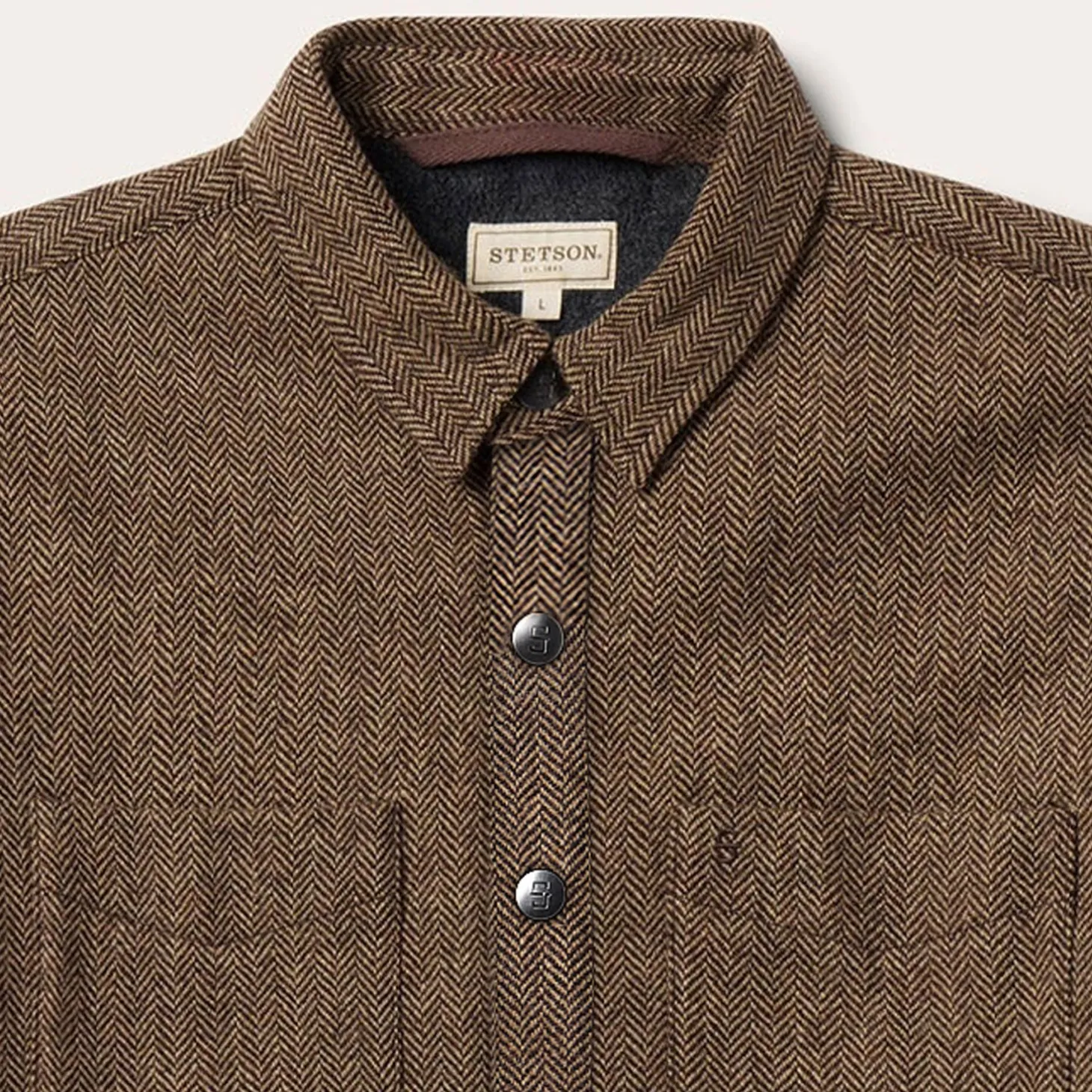 Herringbone Shirt Jacket