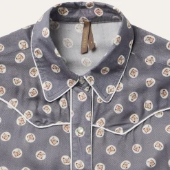 Horse Pennies Print Western Shirt