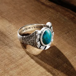 Horseshoe Ring with Turquoise