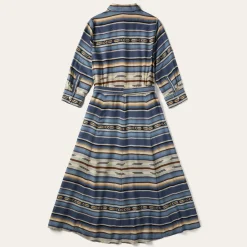 Indigo Serape Print Dress