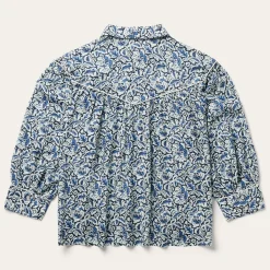 Indigo Tapestry Print Blouse