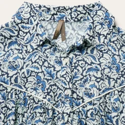 Indigo Tapestry Print Blouse