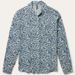 Indigo Tapestry Print Shirt