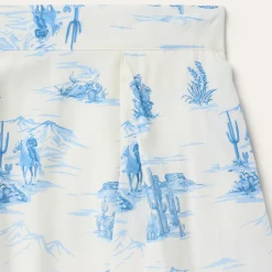Indigo Trail Print Skirt