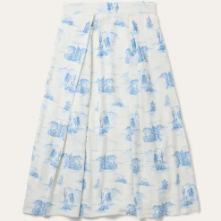 Indigo Trail Print Skirt