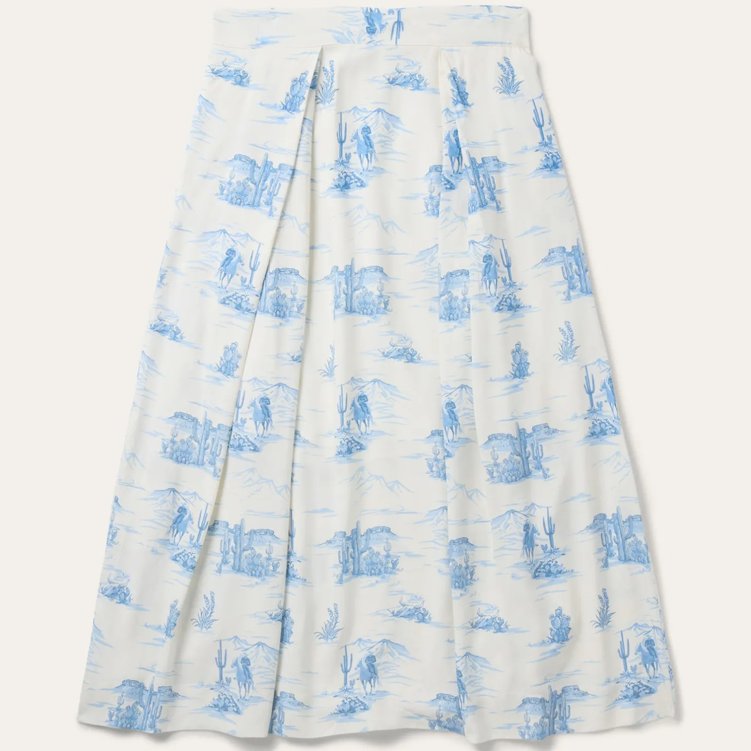 Indigo Trail Print Skirt