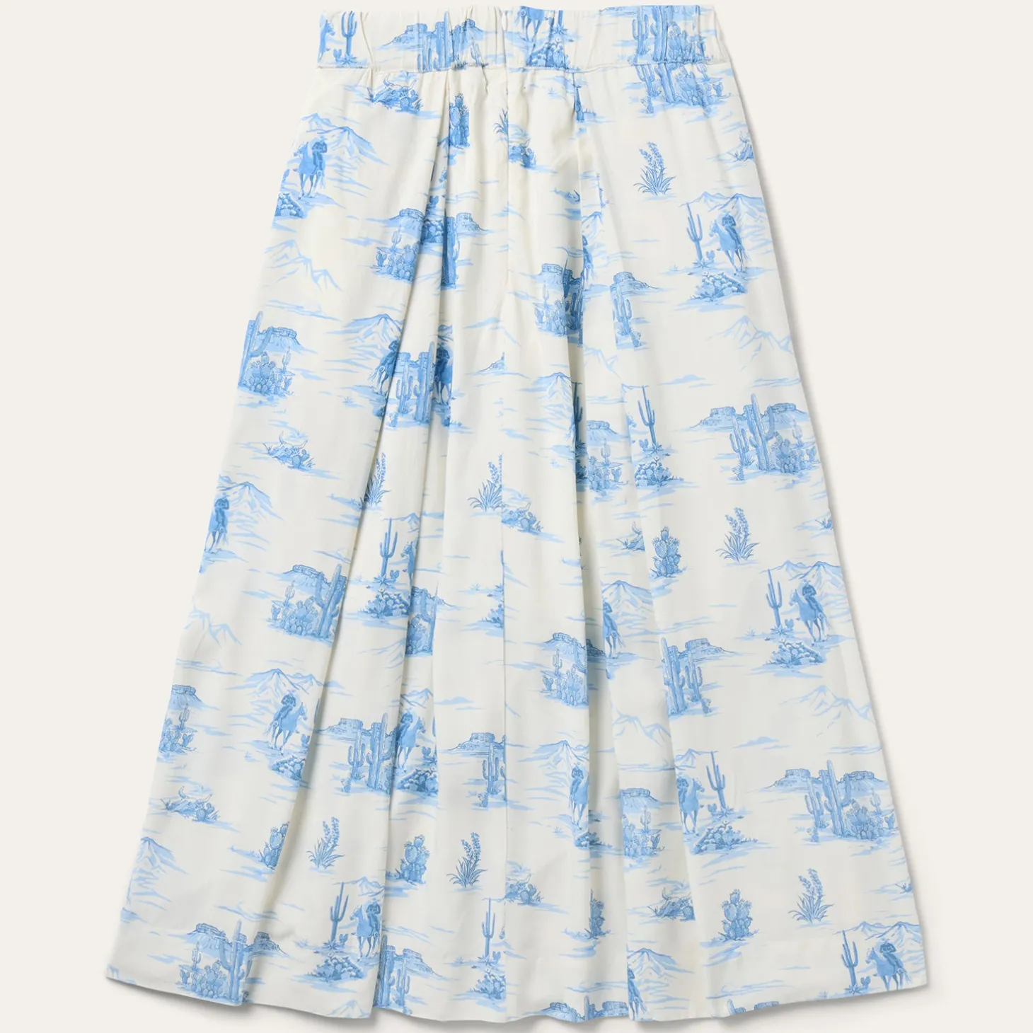 Indigo Trail Print Skirt