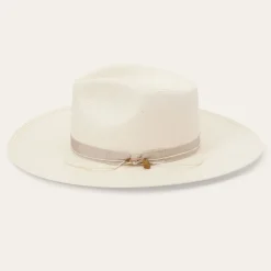 JW Marshall Straw Flat Brim Hat