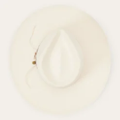 JW Marshall Straw Flat Brim Hat