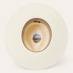 JW Marshall Straw Flat Brim Hat