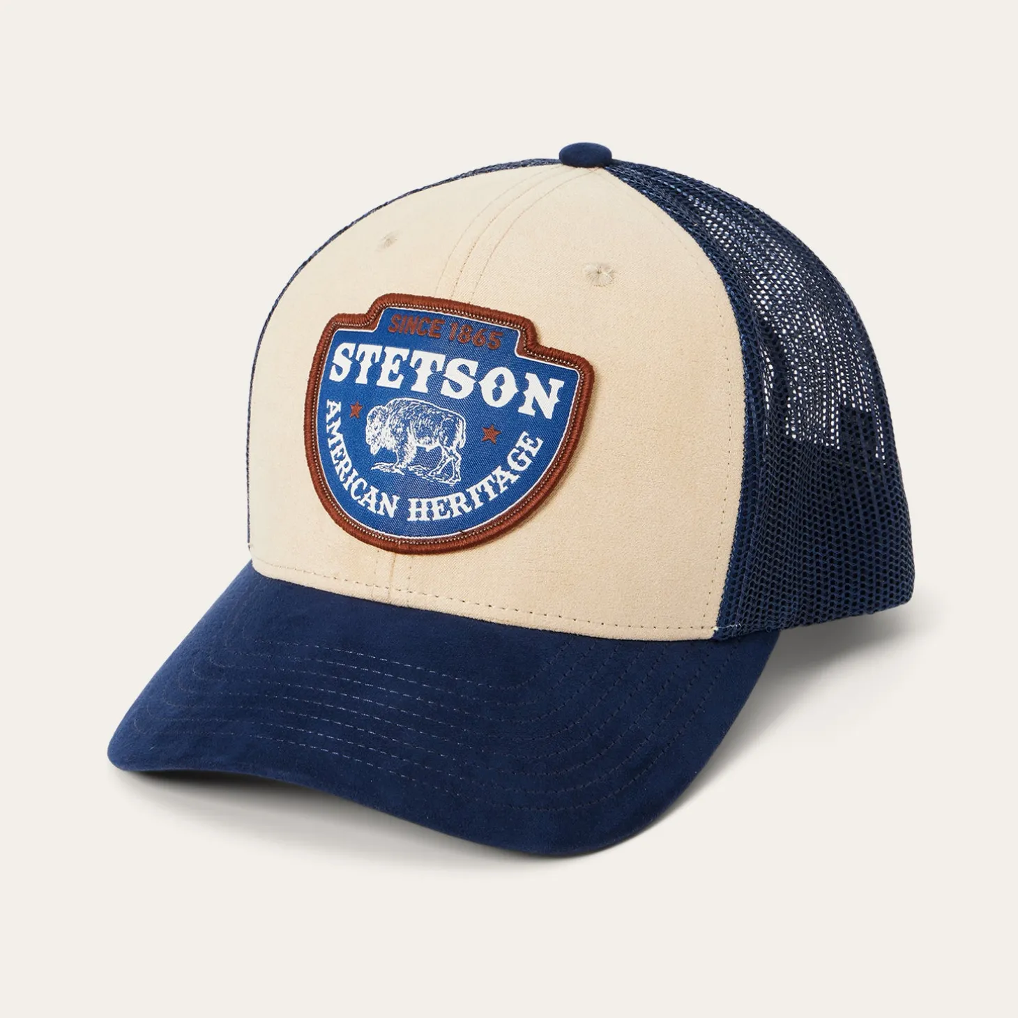 Khaki Arrowhead Patch Trucker Cap