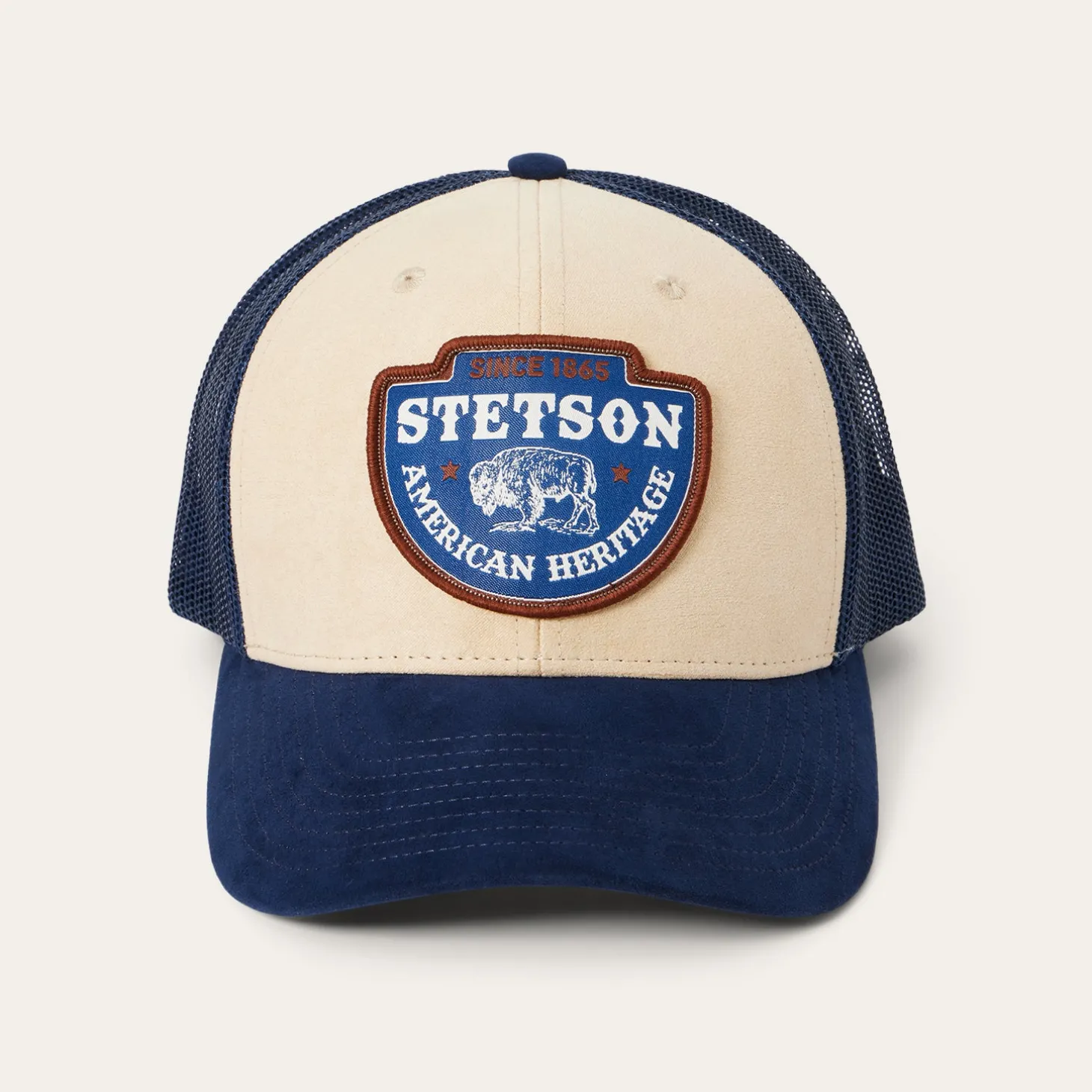 Khaki Arrowhead Patch Trucker Cap