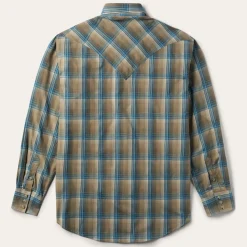 Khaki Ombre Plaid Shirt