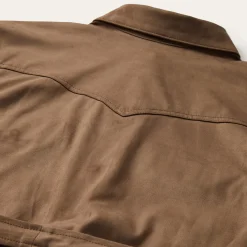 Khaki Suede Western Shirt