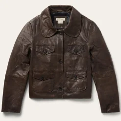 Lamb Leather Cropped Jacket