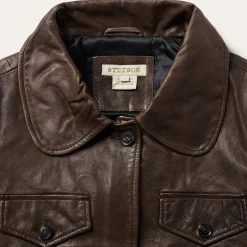 Lamb Leather Cropped Jacket