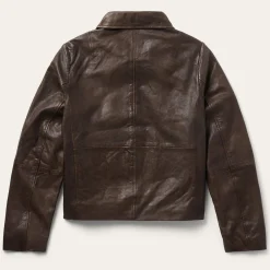 Lamb Leather Cropped Jacket