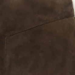 Lamb Suede Skirt with Nailheads