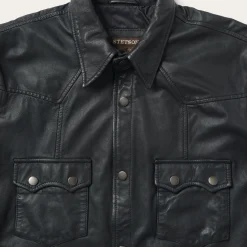 Leather Western Shirt Jacket