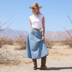 Light Wash Denim Skirt