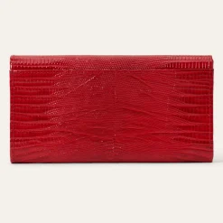 Lizard Embossed Front Flap Wallet