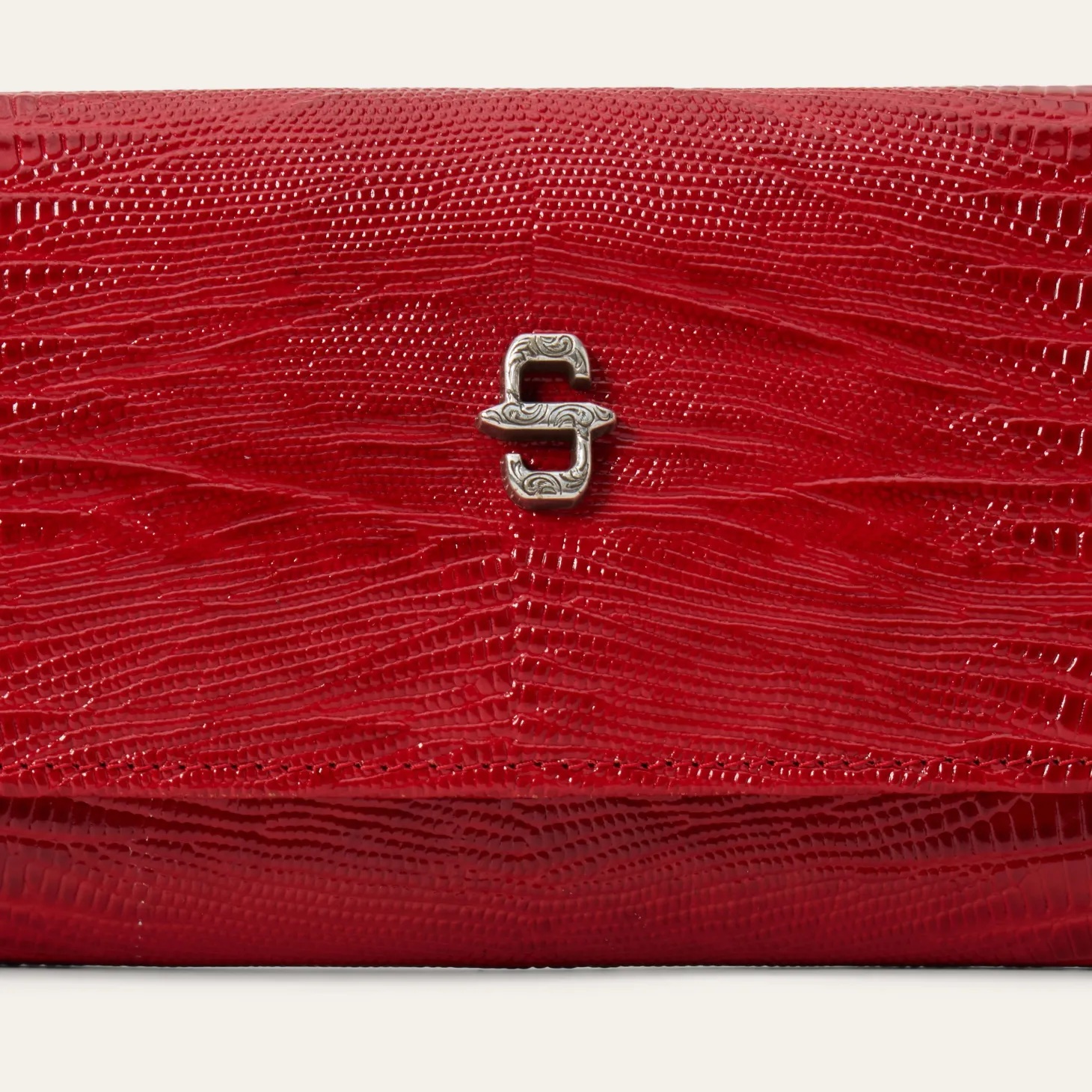 Lizard Embossed Front Flap Wallet