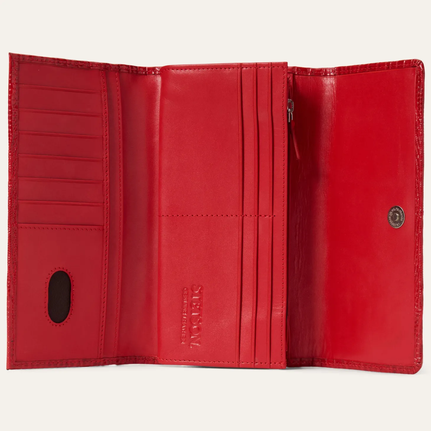 Lizard Embossed Front Flap Wallet
