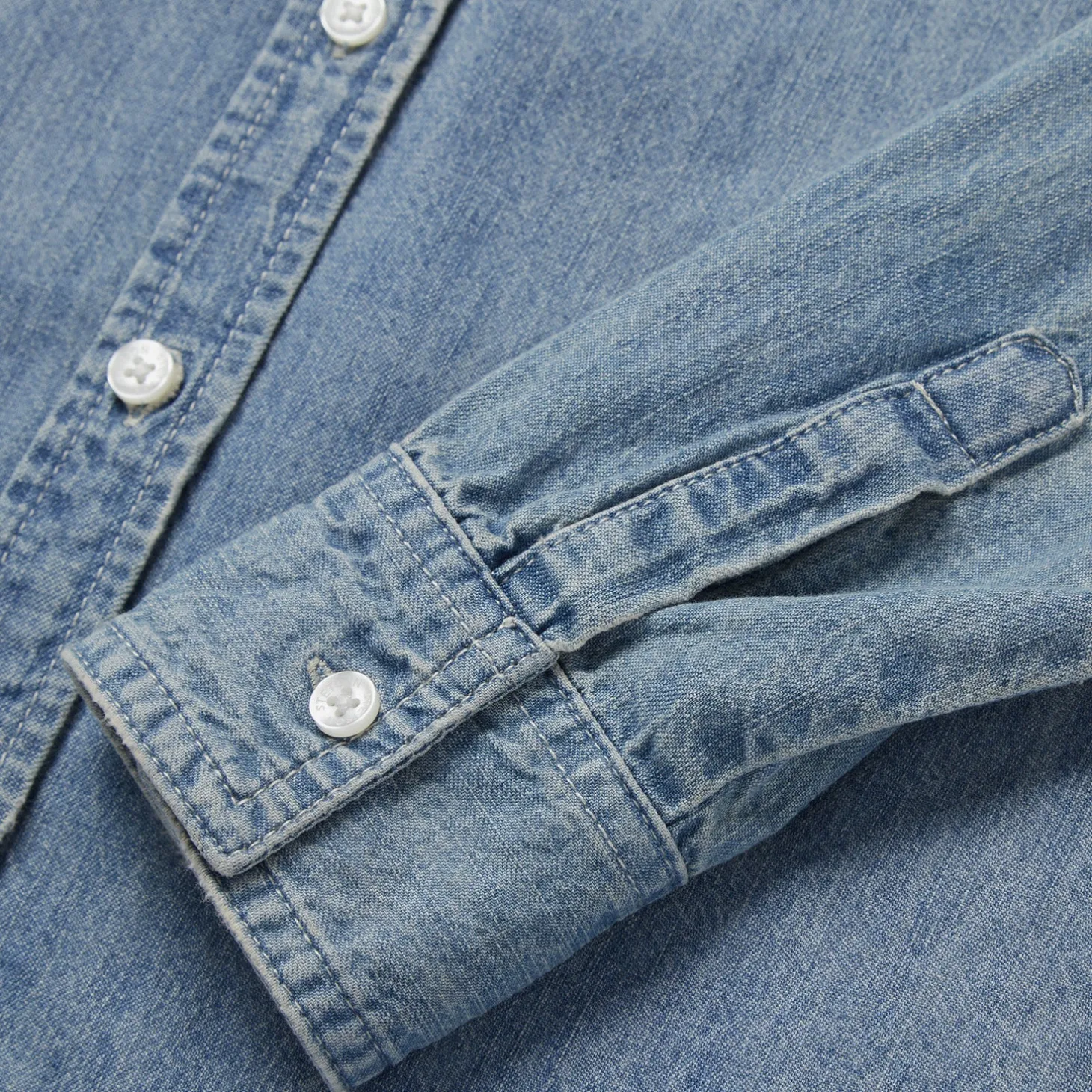 Long-Sleeved Denim Shirt