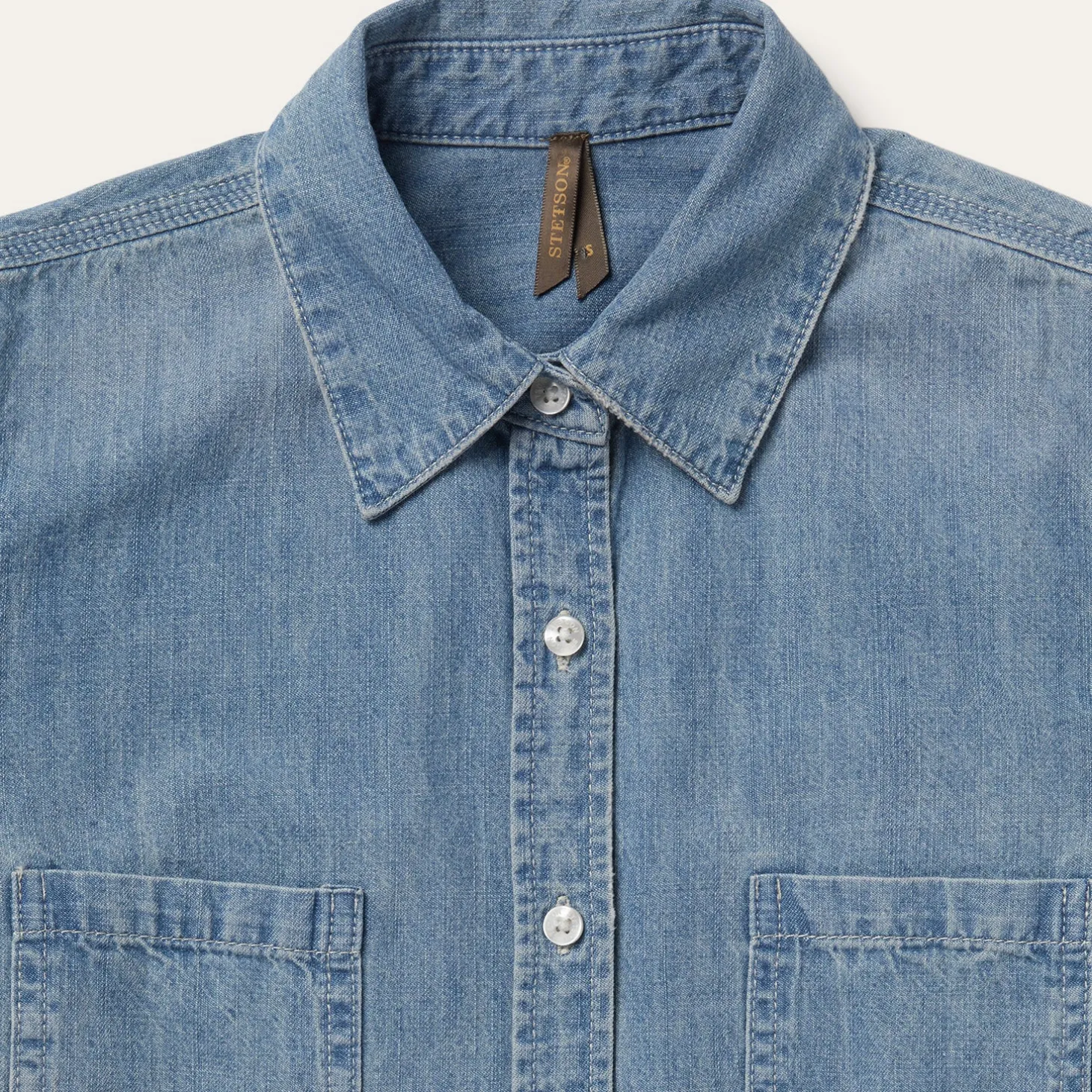 Long-Sleeved Denim Shirt