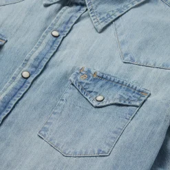 Long-Sleeved Denim Shirt