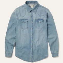 Long-Sleeved Denim Shirt