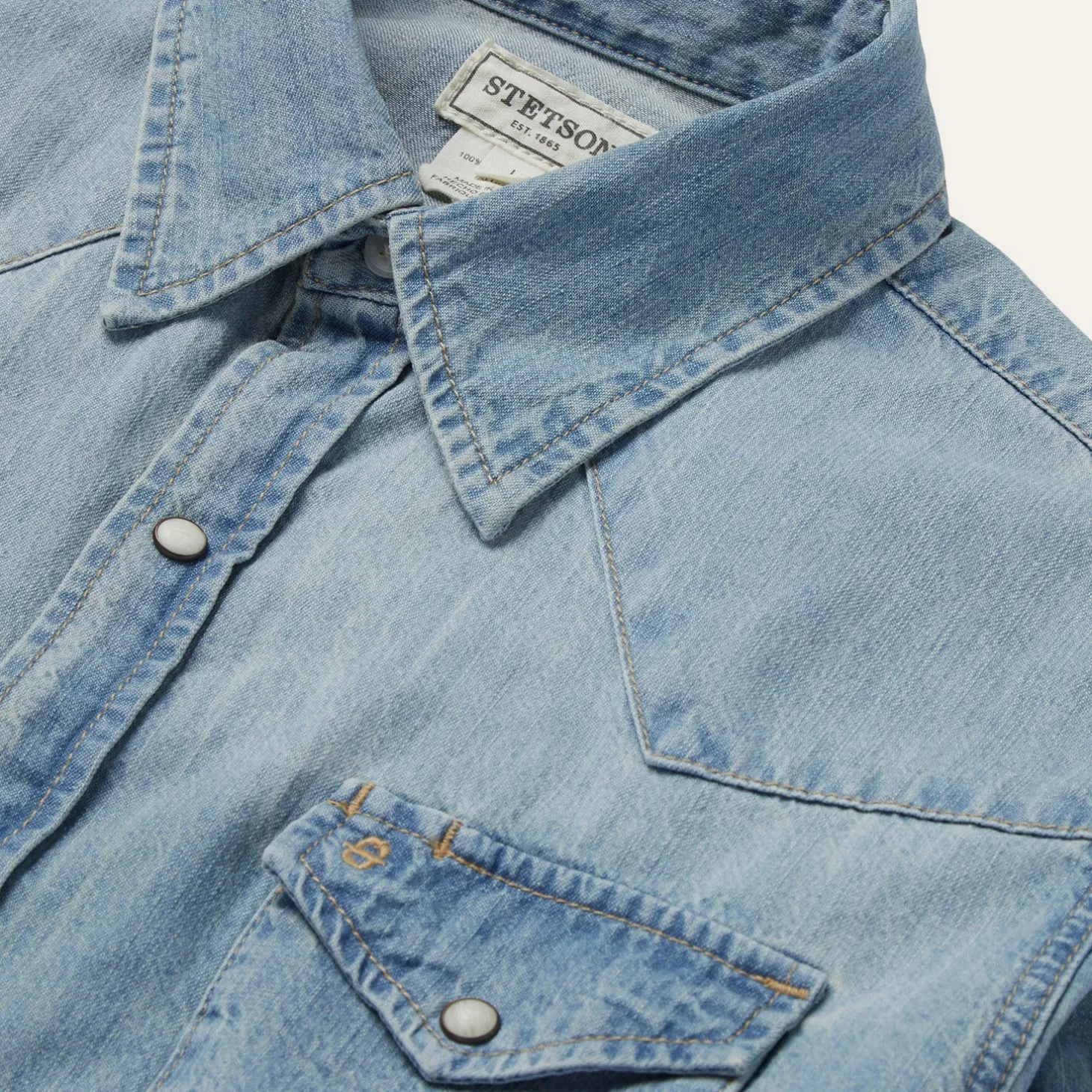Long-Sleeved Denim Shirt