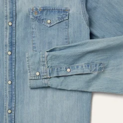 Long-Sleeved Denim Shirt