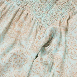 Mandala Print Peasant Blouse