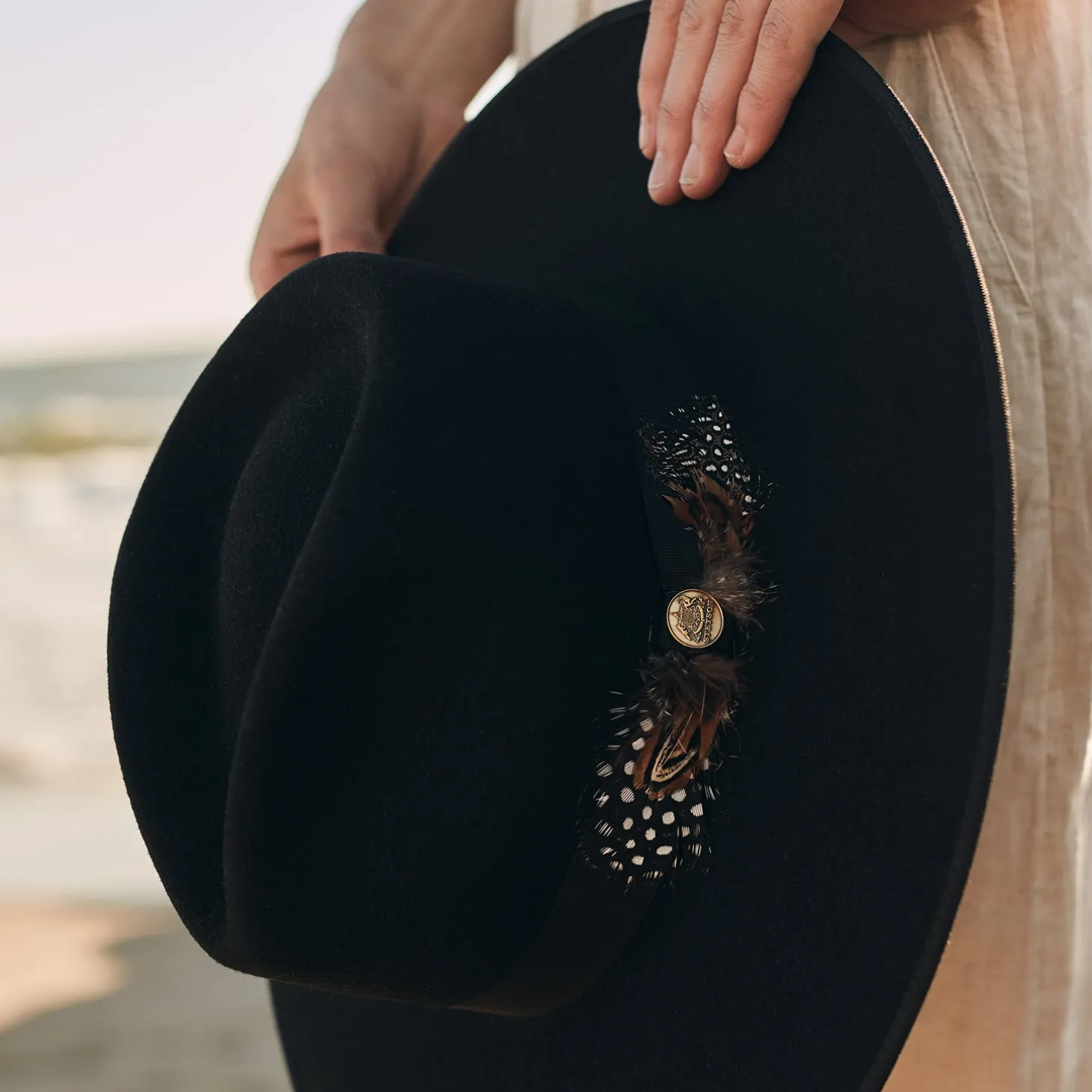 Midtown Wide Flat Brim Hat