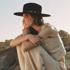Midtown Wide Flat Brim Hat