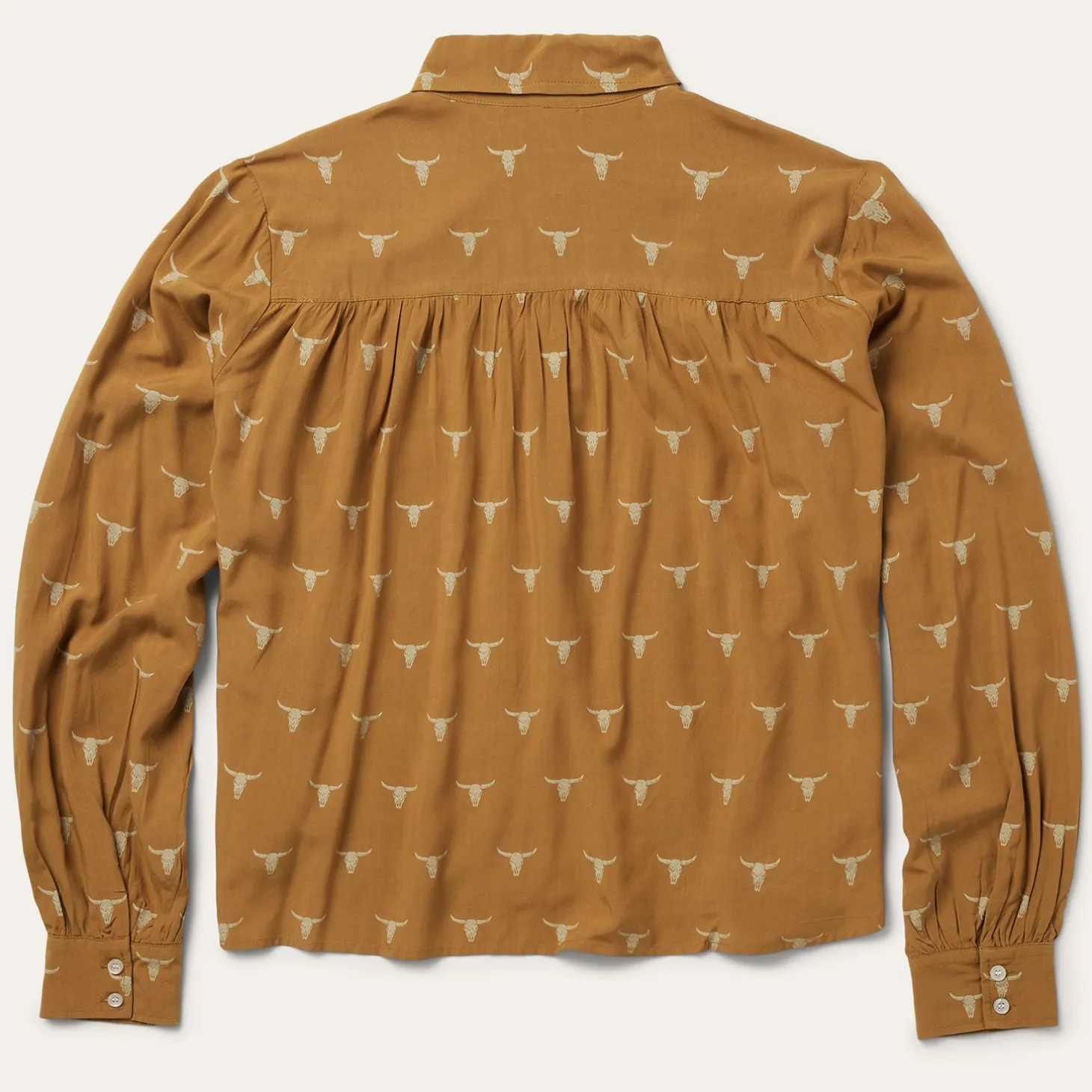 Mojave Longhorn Print Poet Blouse